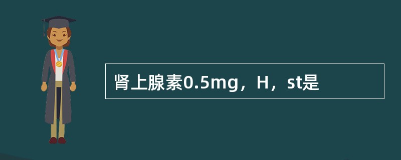 肾上腺素0.5mg，H，st是