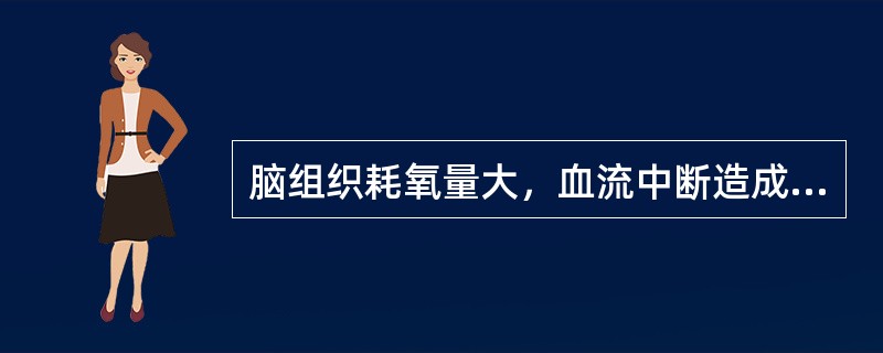 脑组织耗氧量大，血流中断造成不可逆的脑损害的时限是