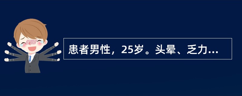 患者男性，25岁。头晕、乏力2年，全身有散在出血点。检查：血红蛋白70g/L，红细胞3.5×1012/L，白细胞2×109/L，血小板30×109/L，肝、脾、淋巴结均无肿大，骨髓增生低下。若患者住院