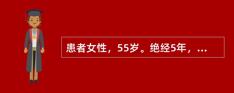 患者女性，55岁。绝经5年，近3个月阴道水样白带，近半月出现阴道间断少量流血。妇科检查：宫颈光滑，宫体稍大且软，附件未扪及。行诊断性刮宫刮出多量较脆内膜。最可能诊断为（　　）。