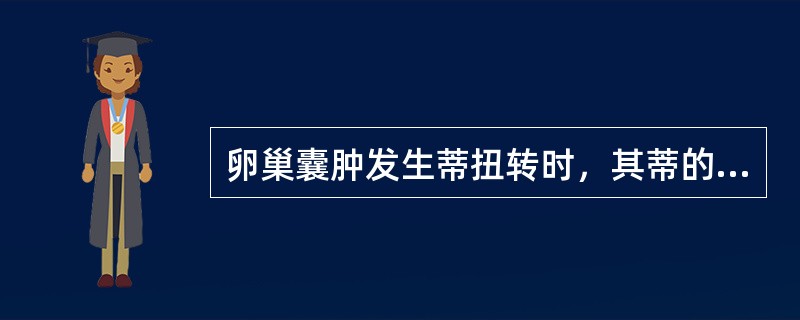 卵巢囊肿发生蒂扭转时，其蒂的组成是（　　）。