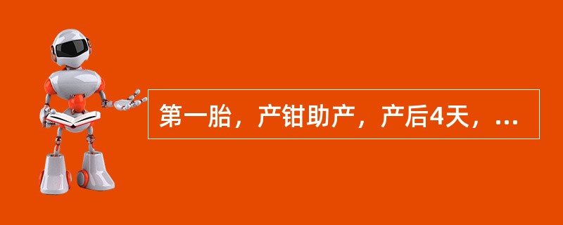 第一胎，产钳助产，产后4天，产妇自述发热，下腹微痛。体检：体温38℃，双乳稍胀，无明显压痛，子宫脐下二指，轻压痛，恶露多而混浊，有臭味，余无异常发现。首先考虑的疾病为（　　）。
