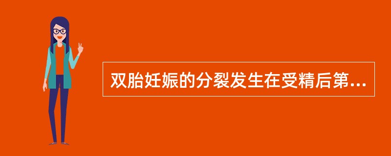 双胎妊娠的分裂发生在受精后第4～8日，则可形成（　　）。