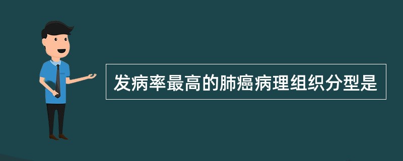 发病率最高的肺癌病理组织分型是