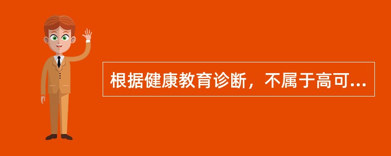 根据健康教育诊断，不属于高可变性行为的是（　　）。