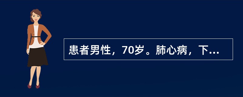 患者男性，70岁。肺心病，下肢水肿，哮喘严重并呈端坐呼吸。该患者目前最主要的治疗措施是