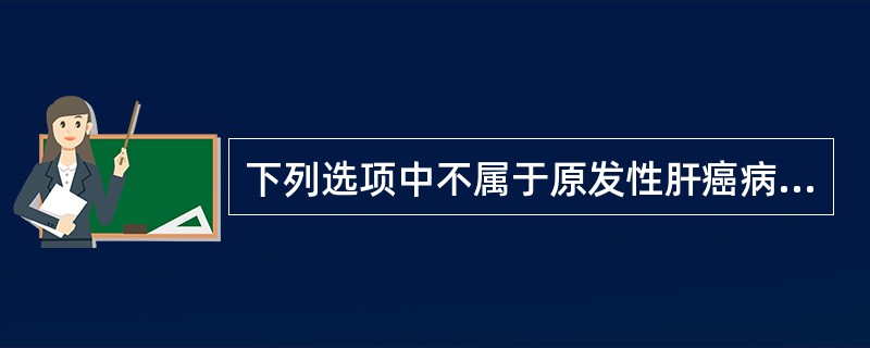 下列选项中不属于原发性肝癌病因的是