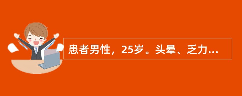 患者男性，25岁。头晕、乏力2年，全身有散在出血点。检查：血红蛋白70g/L，红细胞3.5×1012/L，白细胞2×109/L，血小板30×109/L，肝、脾、淋巴结均无肿大，骨髓增生低下。为进一步明