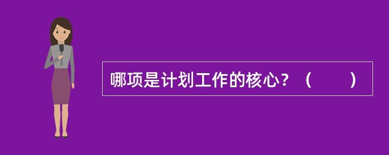 哪项是计划工作的核心？（　　）