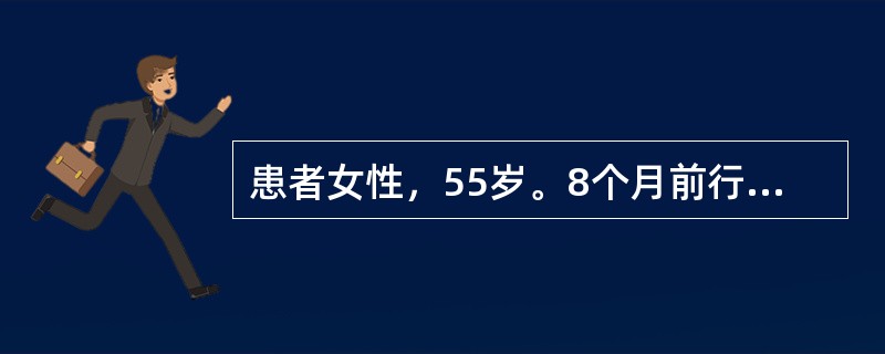 患者女性，55岁。8个月前行人工髋关节植入，目前局部有疼痛和压痛，有中等以上热度，从深部切口穿刺抽到脓液，影像学检查发现涉及深部切口脓肿，脓肿分泌物细菌培养阳性。诊断为