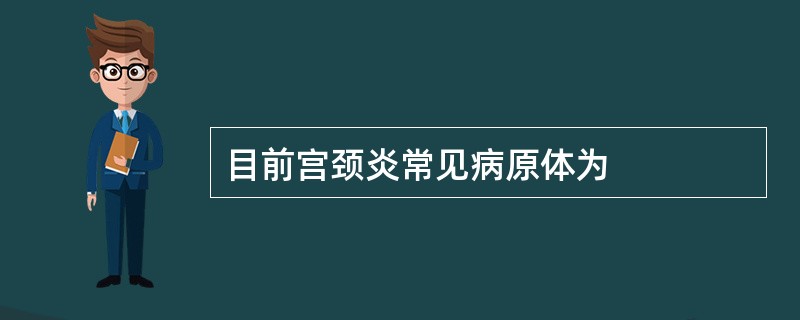 目前宫颈炎常见病原体为