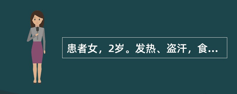 患者女，2岁。发热、盗汗，食欲不振、消瘦、无力来诊。胸部X线片见两侧肺野有分布均匀、大小一致粟粒状阴影，结核菌素试验阳性。该患儿正确的诊断是（　　）。