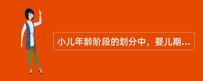 小儿年龄阶段的划分中，婴儿期是指（　　）。