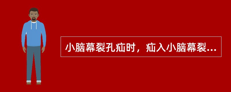 小脑幕裂孔疝时，疝入小脑幕裂孔的组织是