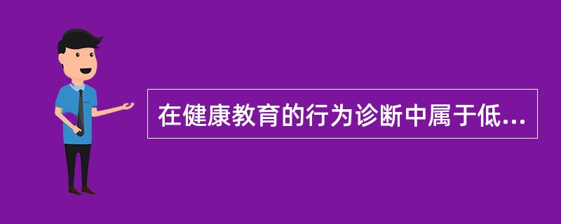 在健康教育的行为诊断中属于低可变性行为的是