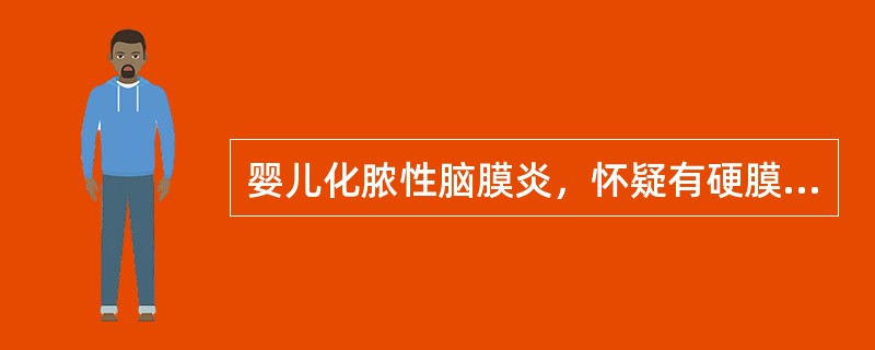 婴儿化脓性脑膜炎，怀疑有硬膜下积液，首选的简便诊断方法是