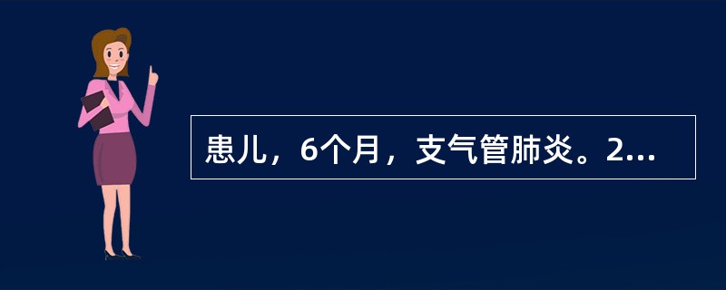 患儿，6个月，支气管肺炎。2小时前突然烦躁，喘憋加重，鼻周发绀，心率180次/分，心音低钝，此表现符合