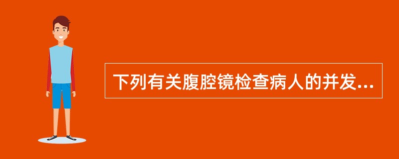 下列有关腹腔镜检查病人的并发症，应除外