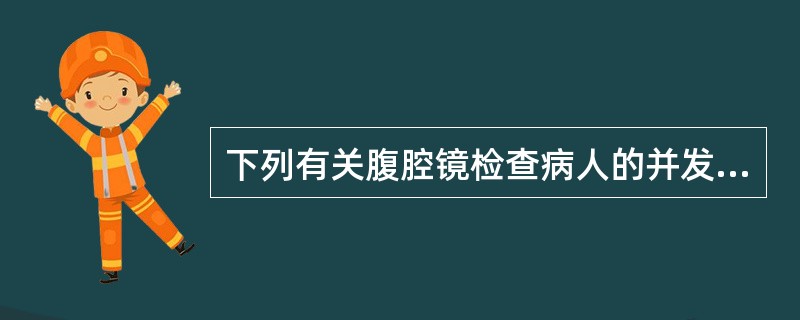 下列有关腹腔镜检查病人的并发症，应除外