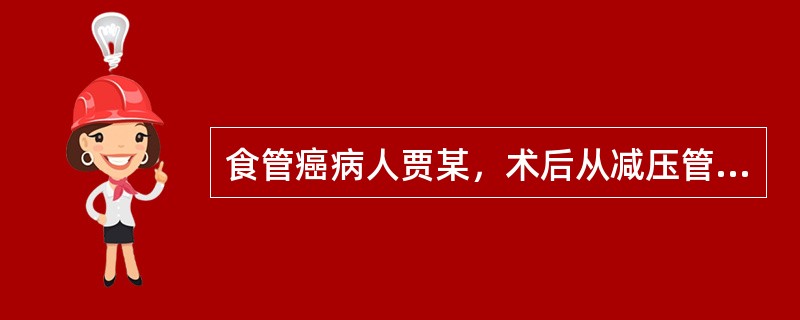 食管癌病人贾某，术后从减压管内吸出大量血性液或呕吐大量咖啡样液并伴全身中毒症状，应考虑