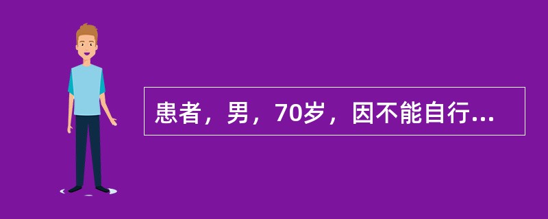 患者，男，70岁，因不能自行排尿急诊入院6小时，查体示膀胱膨隆，轻压痛，首选的治疗措施是