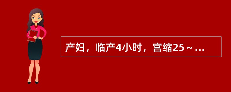 产妇，临产4小时，宫缩25～35秒，间隔4～5分钟，胎心140次/分，先露浮，突然阴道流水，色清，宫口开1指，下列哪项处理不当