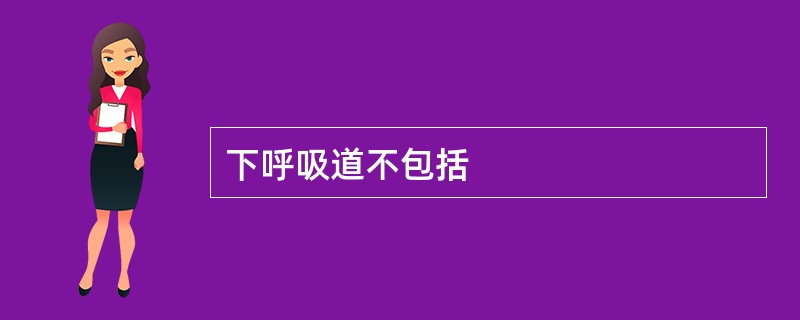 下呼吸道不包括