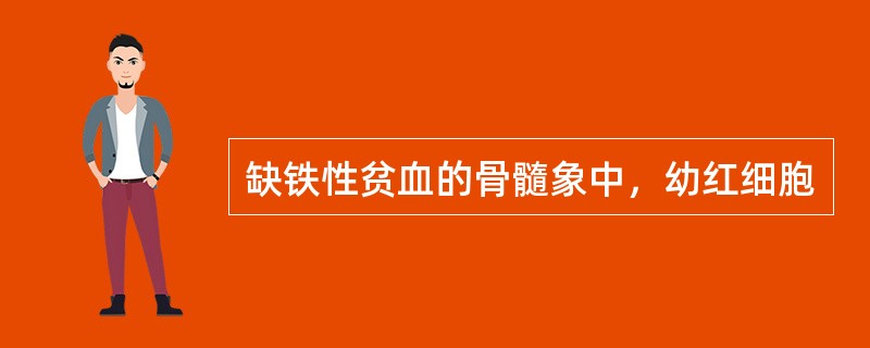 缺铁性贫血的骨髓象中，幼红细胞