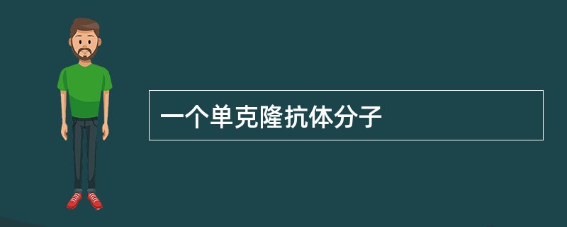 一个单克隆抗体分子