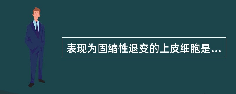 表现为固缩性退变的上皮细胞是（）