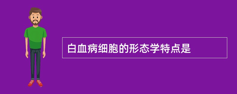 白血病细胞的形态学特点是