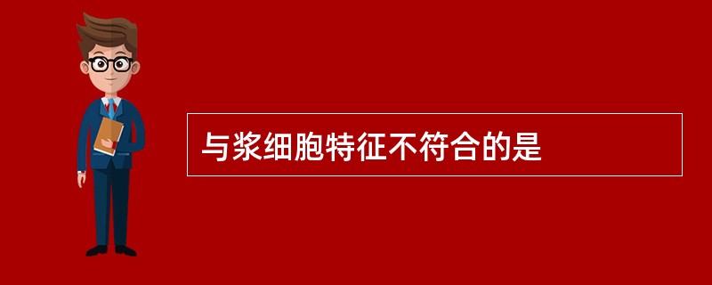 与浆细胞特征不符合的是