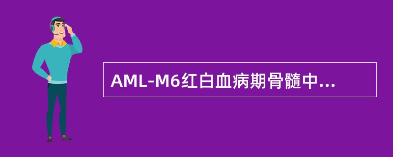 AML-M6红白血病期骨髓中增生明显的是