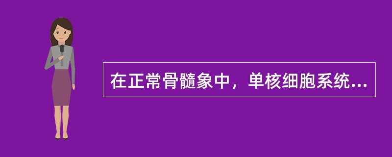 在正常骨髓象中，单核细胞系统占比