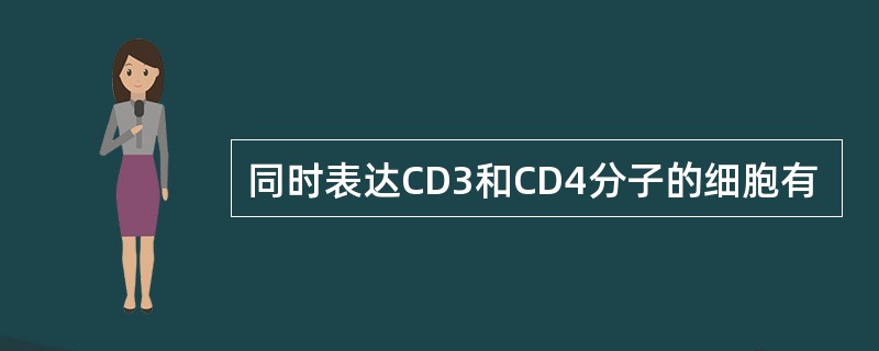 同时表达CD3和CD4分子的细胞有