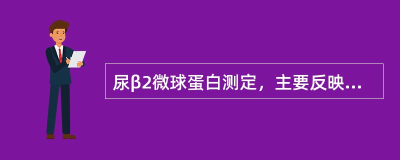 尿β2微球蛋白测定，主要反映的病变部位是