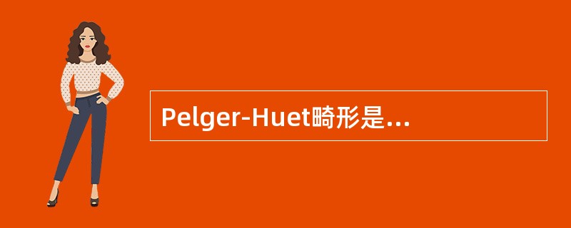 Pelger-Huet畸形是常染色体显性遗传性异常，表现形态异常的细胞是