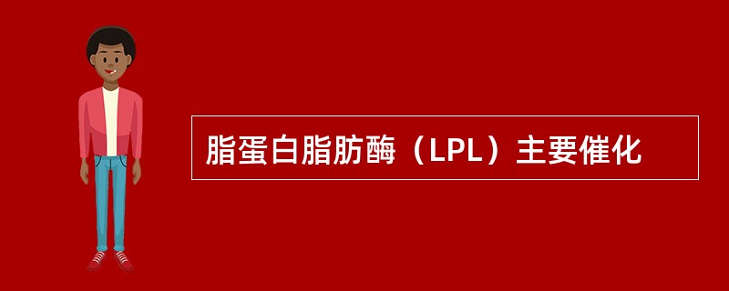 脂蛋白脂肪酶（LPL）主要催化