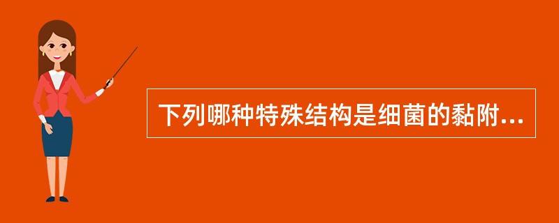 下列哪种特殊结构是细菌的黏附器官，使细菌在细胞表面定居，导致感染