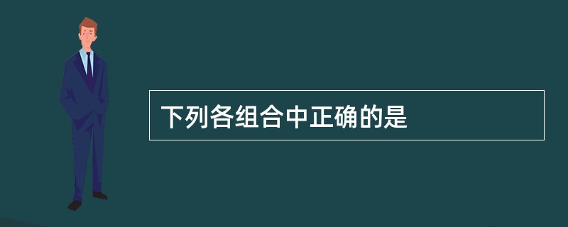 下列各组合中正确的是