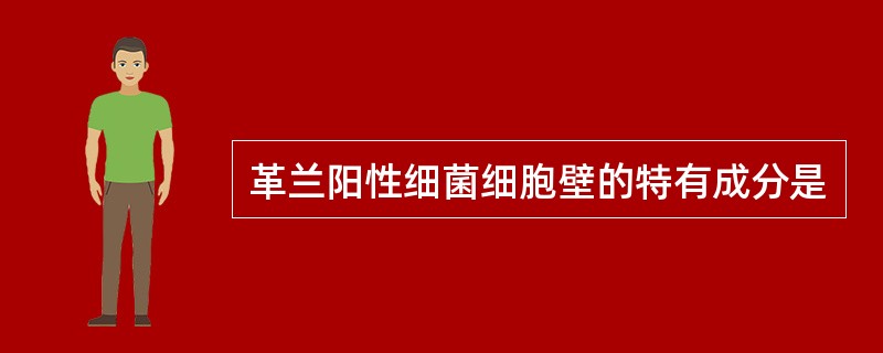 革兰阳性细菌细胞壁的特有成分是