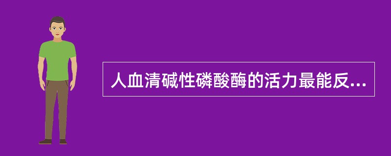人血清碱性磷酸酶的活力最能反映下列哪种疾病的情况
