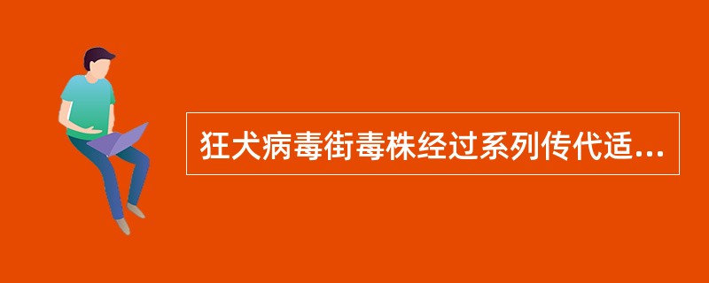 狂犬病毒街毒株经过系列传代适应特定宿主后可称之为