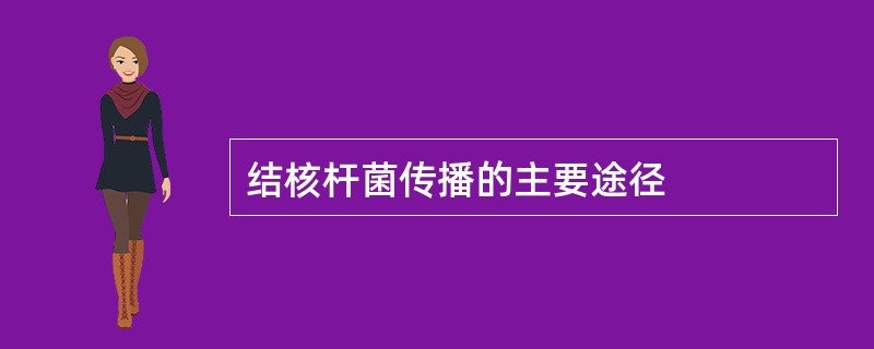 结核杆菌传播的主要途径