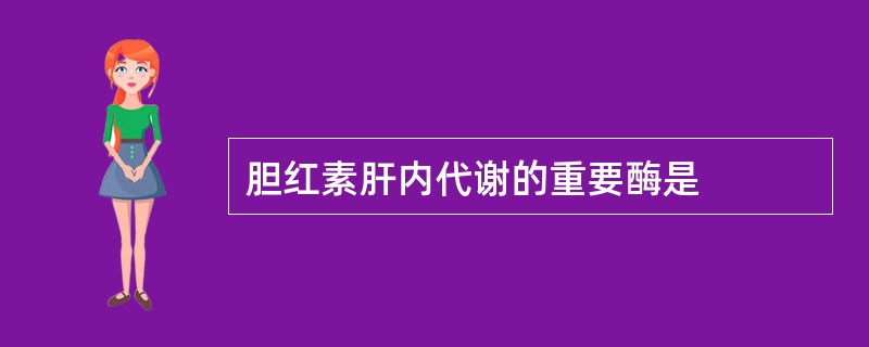 胆红素肝内代谢的重要酶是