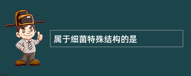 属于细菌特殊结构的是