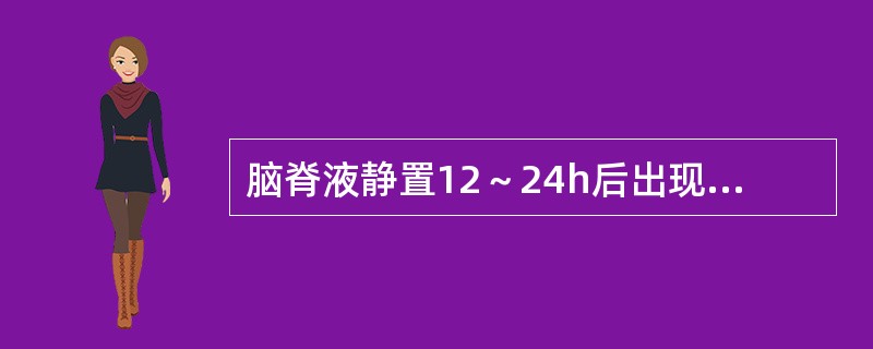 脑脊液静置12～24h后出现薄膜见于下列何种疾病