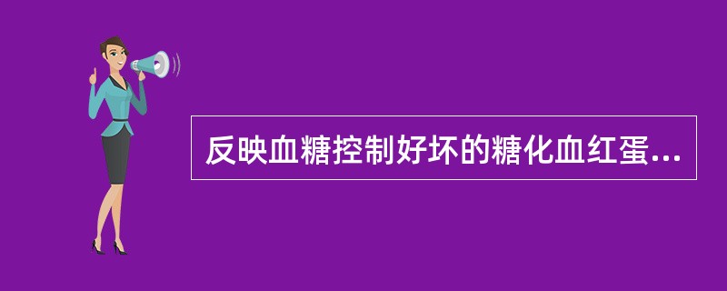 反映血糖控制好坏的糖化血红蛋白是
