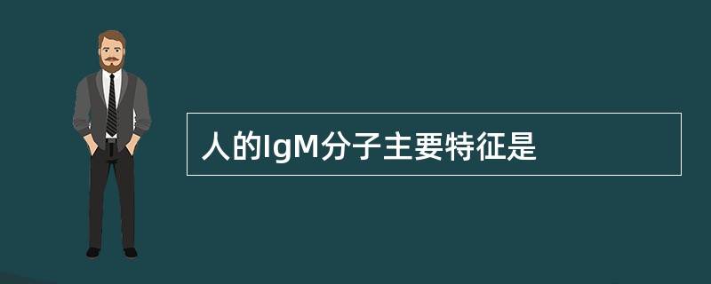 人的IgM分子主要特征是