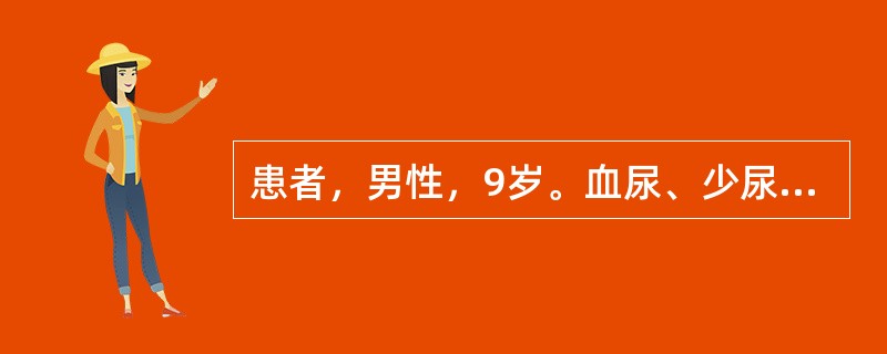 患者，男性，9岁。血尿、少尿1周，晨起眼睑水肿，血压185/105mmHg。既住无肾脏疾病。1L尿液中含血量在1ml以上可以肉眼观察到血色，诊断镜下血尿的标准是